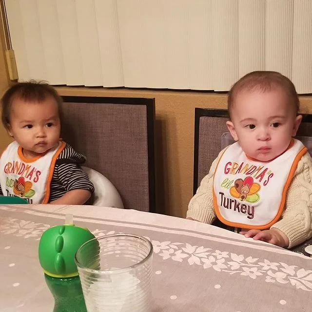 Look at these grandma's boys! Happy Thanksgiving! 🦃 #jacklebaum