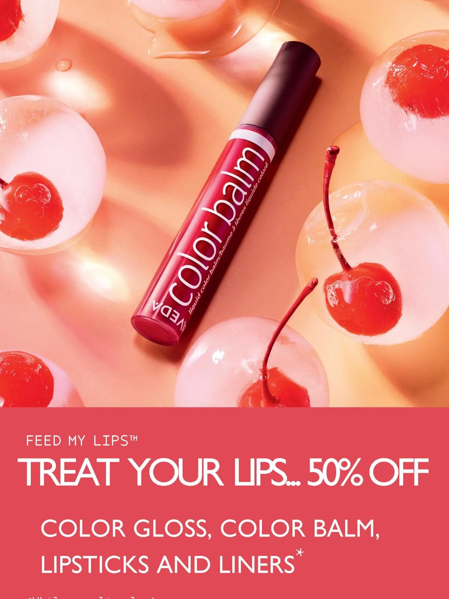 50% off all AVEDA LIP PRODUCTS 🍒