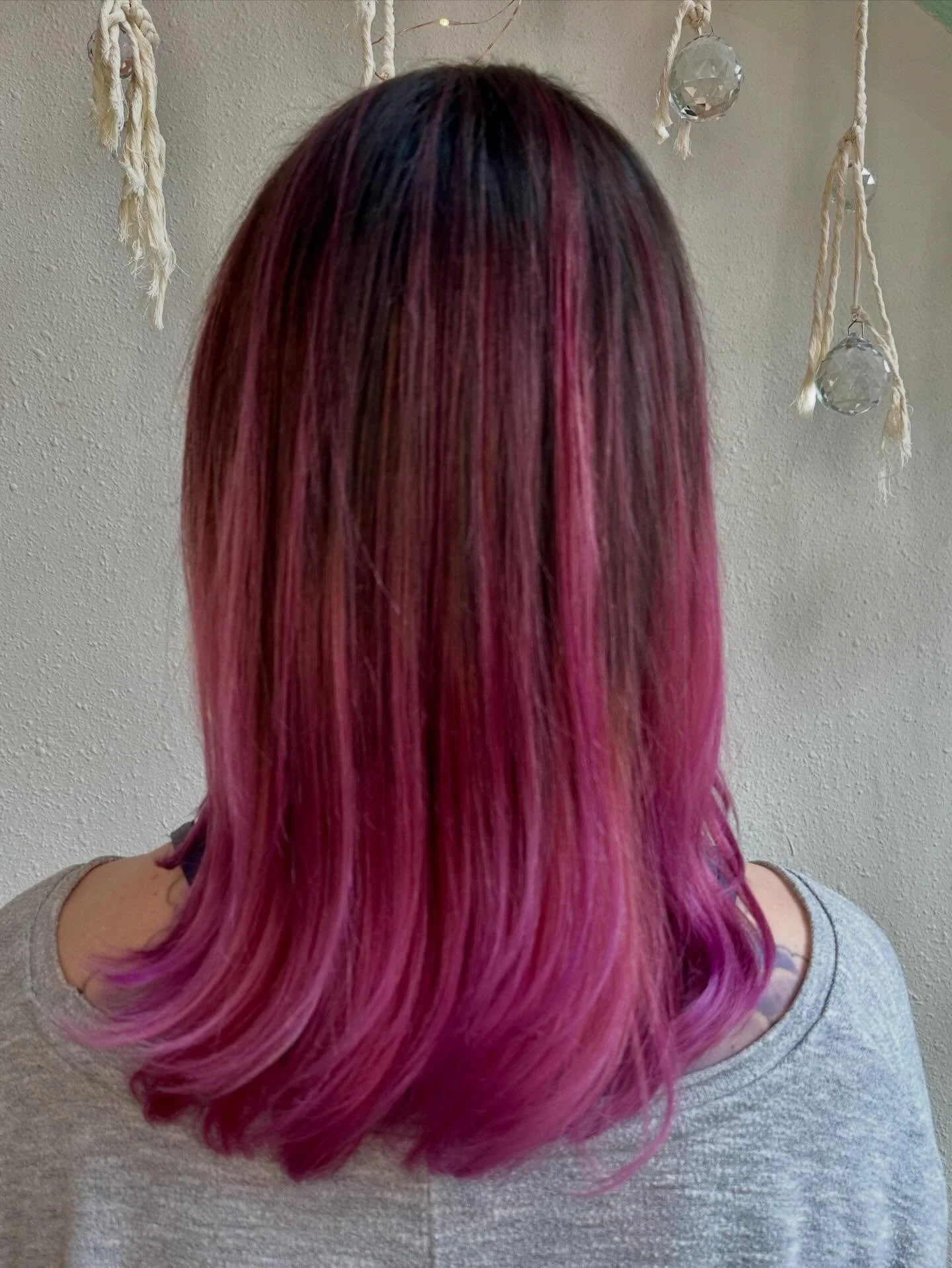 Berry cute color correction and haircut by Emily @hairby_et
