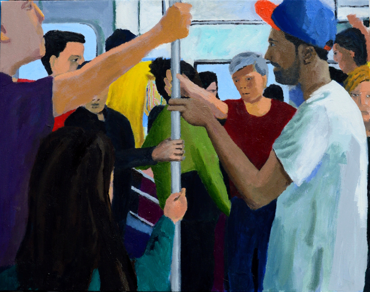 Gather Around, oil on canvas, 22 by 28 inches, 2015.