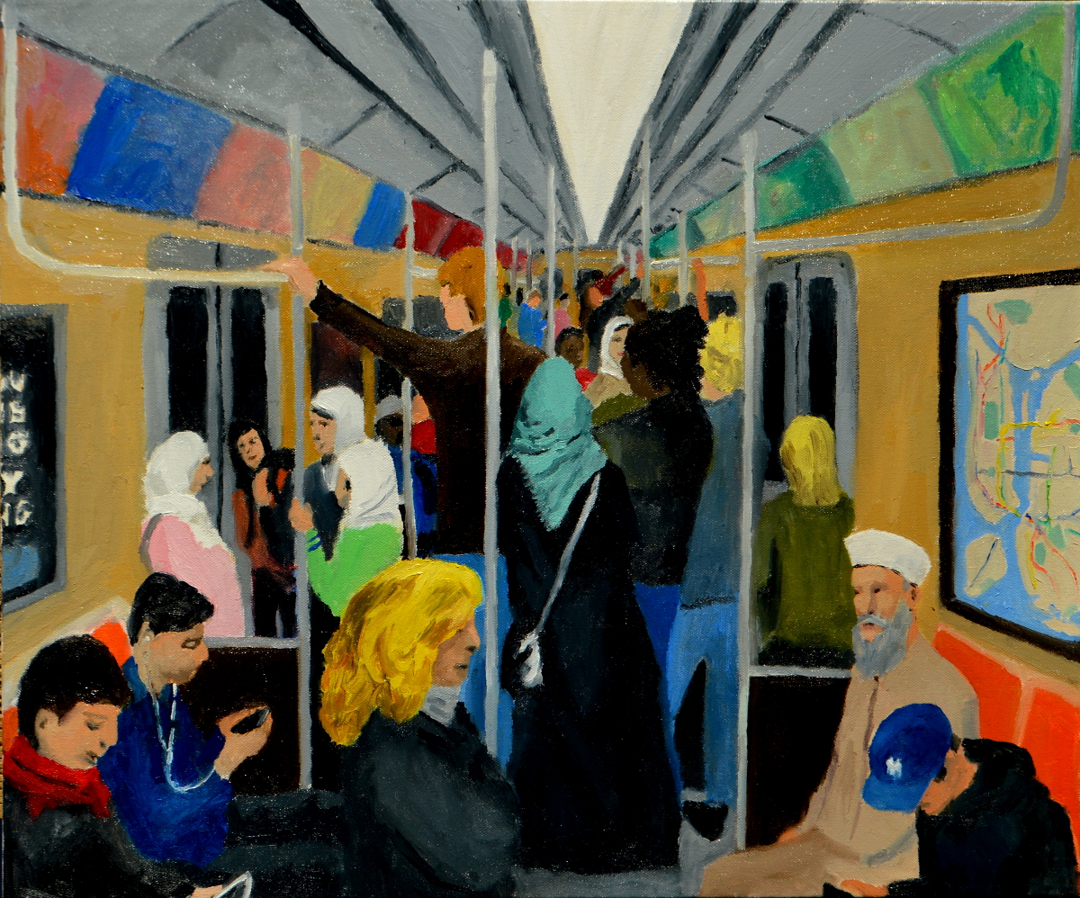 All American, oil on canvas, 20 by 24 inches, 2016.