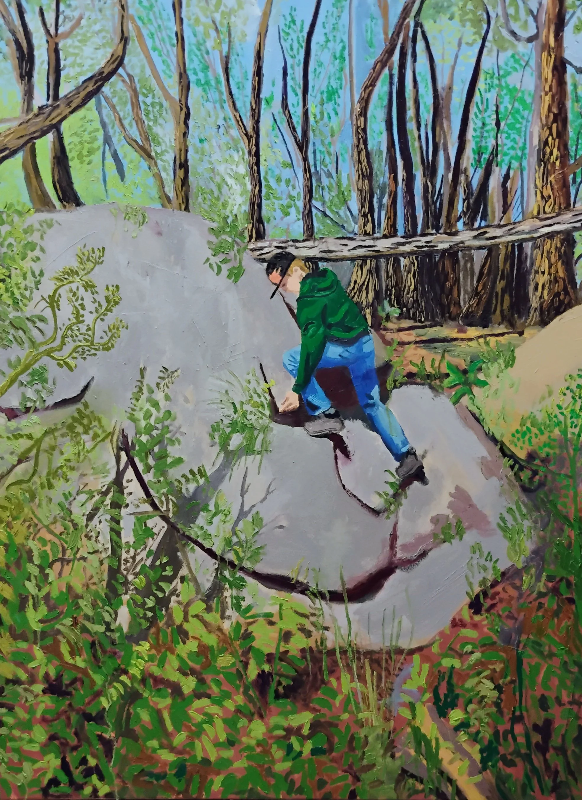 Follow Your Bliss, oil on canvas 48 by 36 inches, 2025