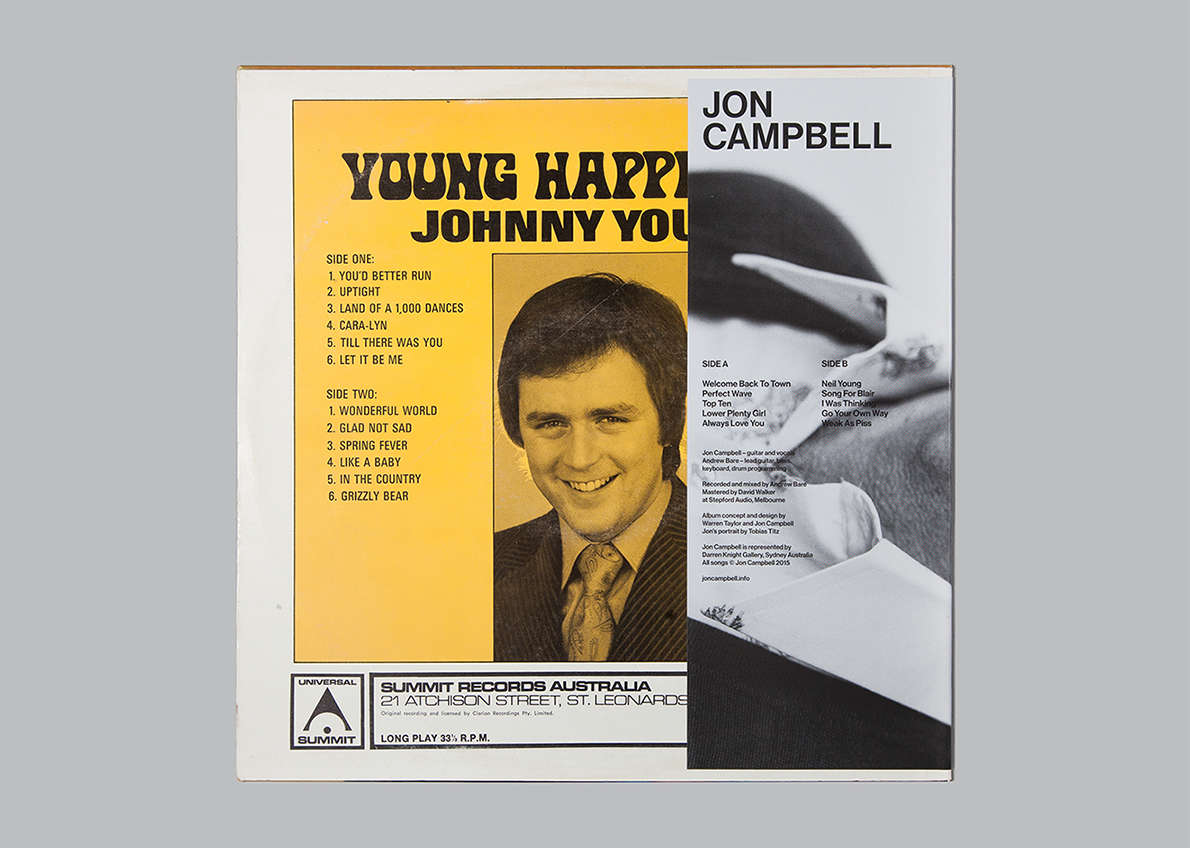 Jon Campbell, Self Titled LP cover, back