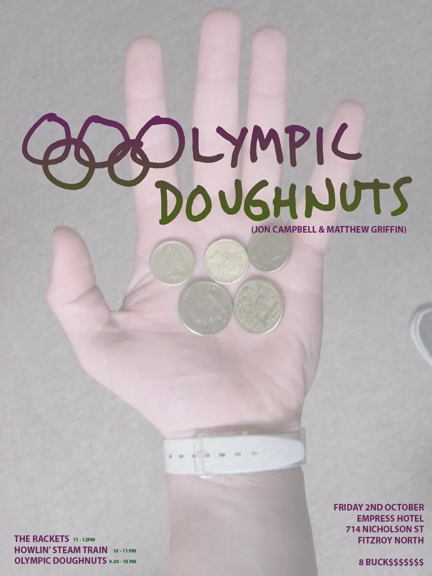 Olympic Doughnuts, band flyer