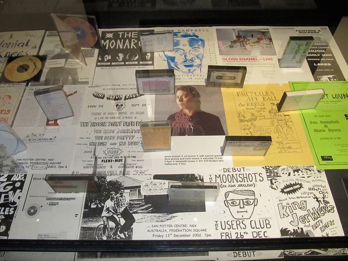 Display case ephemera