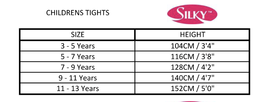 Children’s size chart