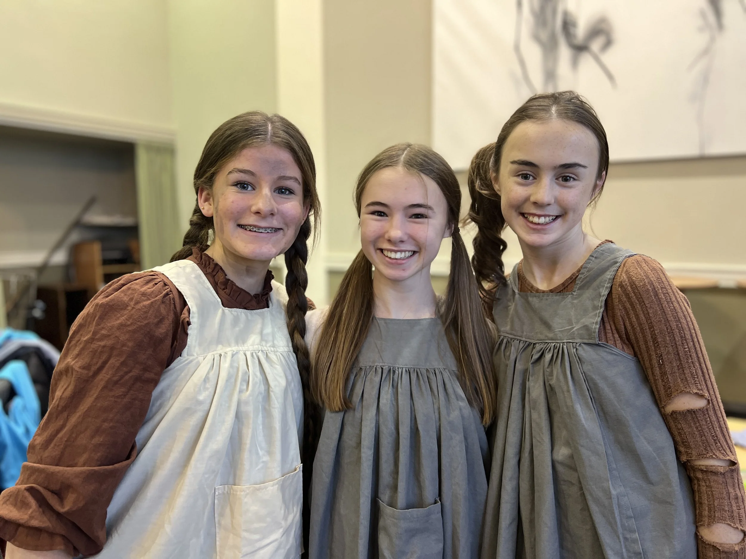 Emma Griffin, Molly Hughes and Ellen McAuliffe in Chitty Chitty Bang Bang in National Concert hall