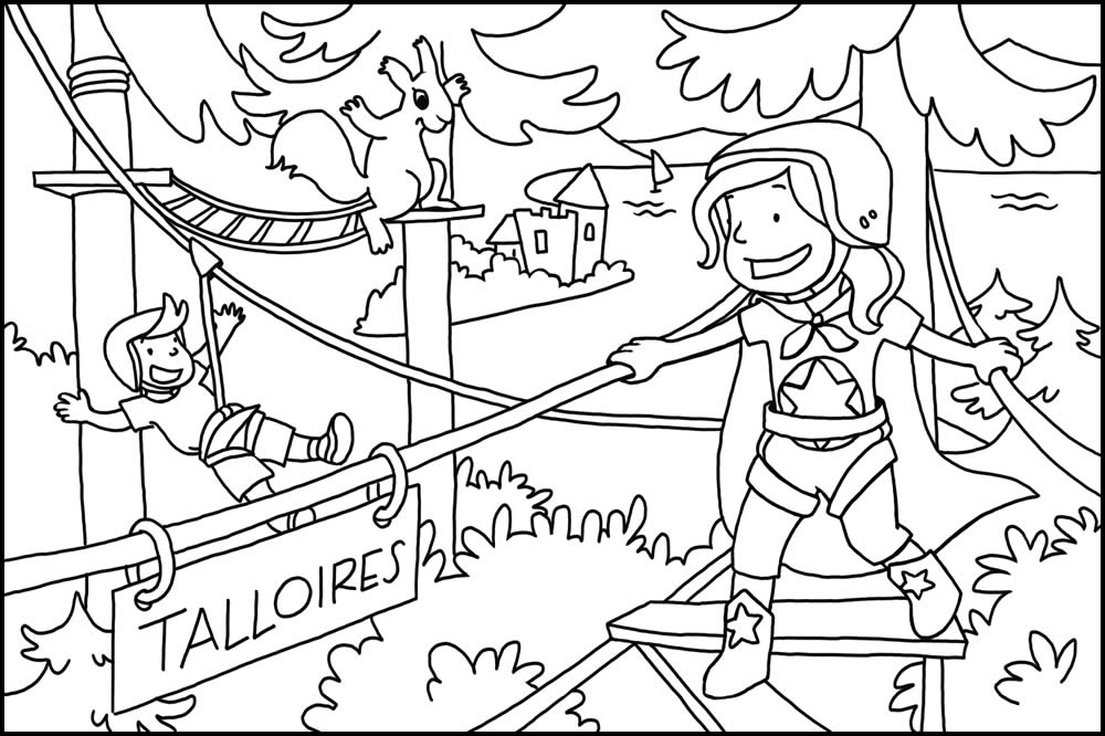 Blocs de coloriages "Mummy in the montains" Carte Annecy