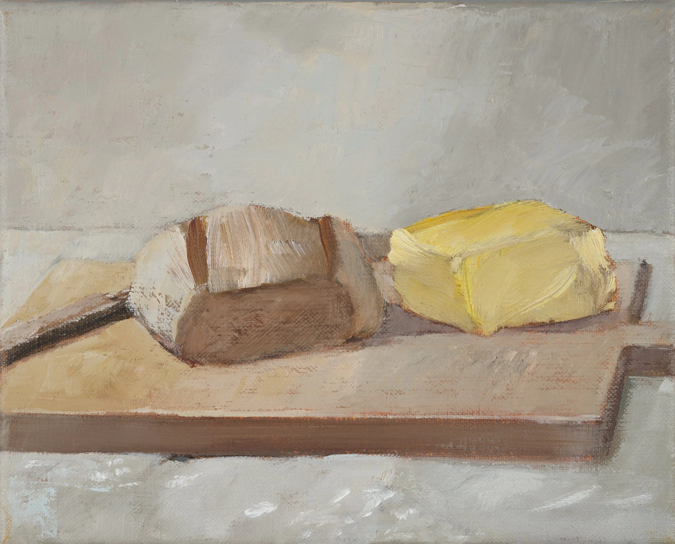 Bread and Butter (Exhibited in 'About the Farm' at The Table, Hay-on-Wye, 2026. Painting sold.)