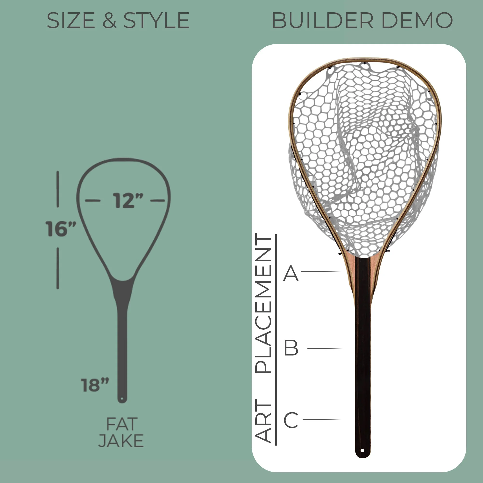 XL Steelhead Portrait Custom Handmade Wooden Trout Flyfishing Landing net Made in usa Portrait (Copy) (Copy) (Copy)