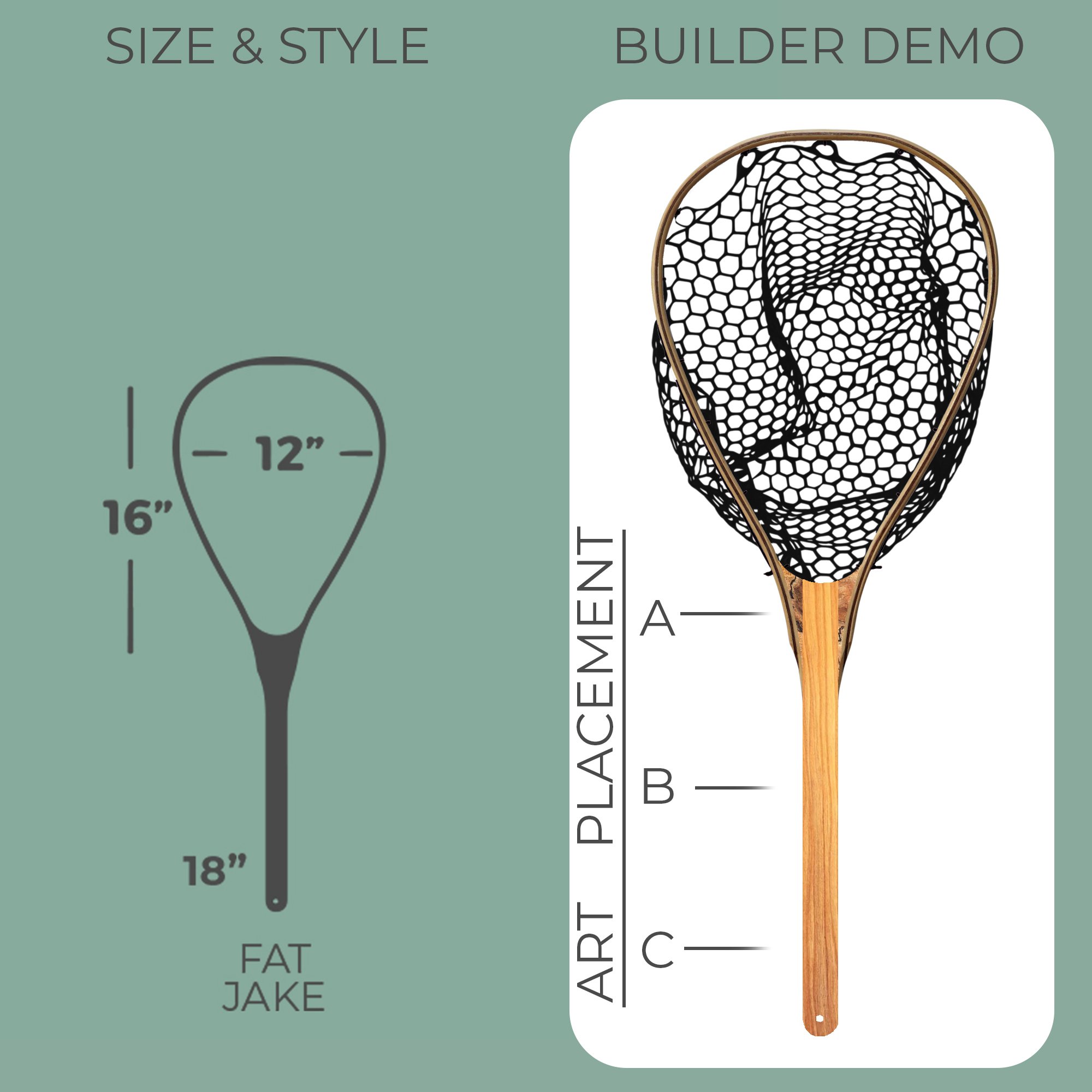 XL Steelhead Portrait Custom Handmade Wooden Trout Flyfishing Landing net Made in usa Portrait (Copy) (Copy) (Copy)