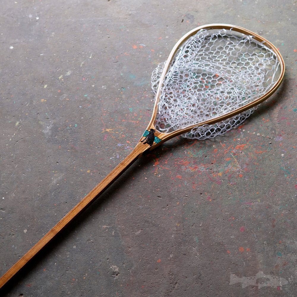 Big Dipper - Portrait Art Epoxy Painted Wood Fly Fishing Net for