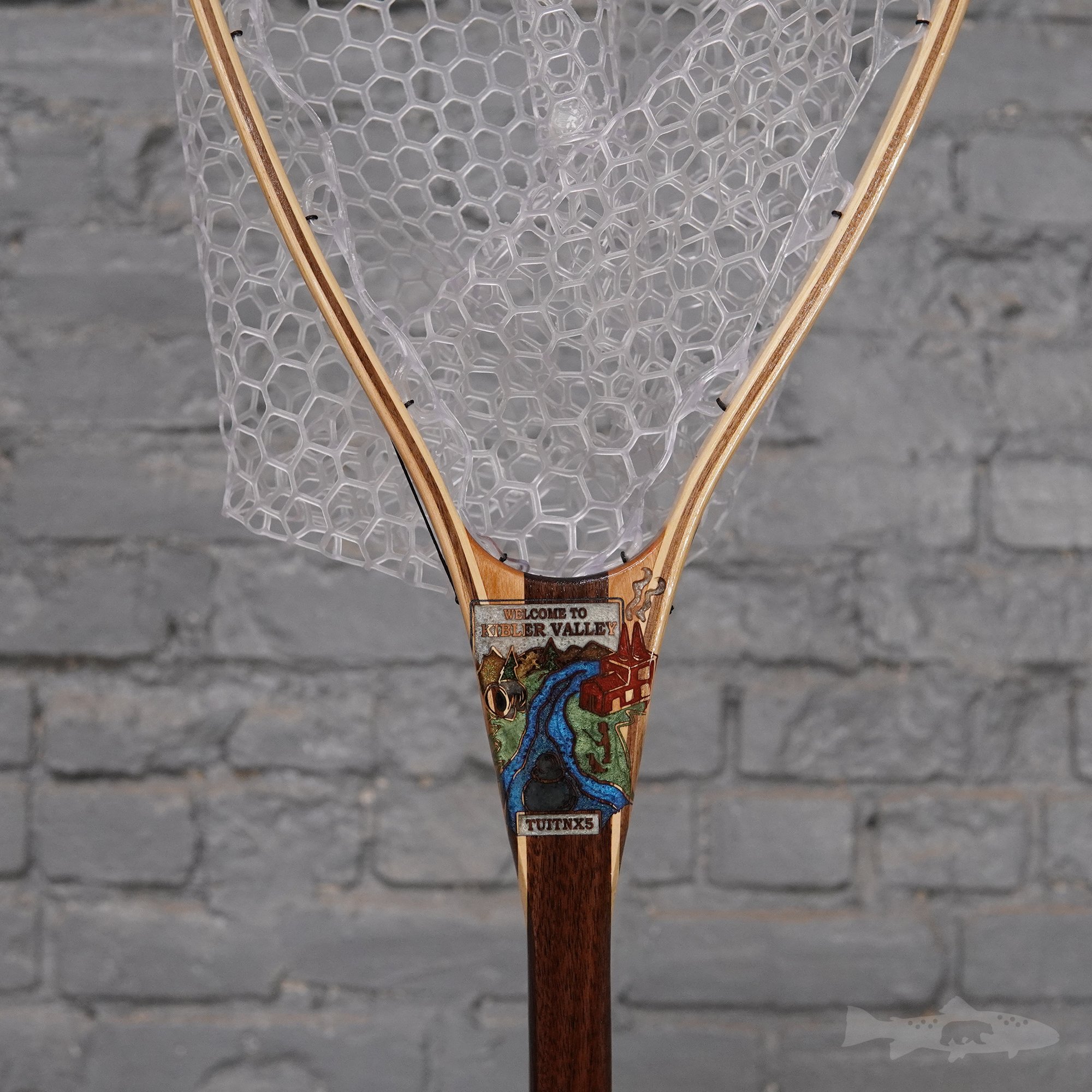 Fat Jake Scene Epoxy Painted best fly fishing nets Wood Fly Fishing net -  Handcrafted Custom Fly Fishing net made in the USA