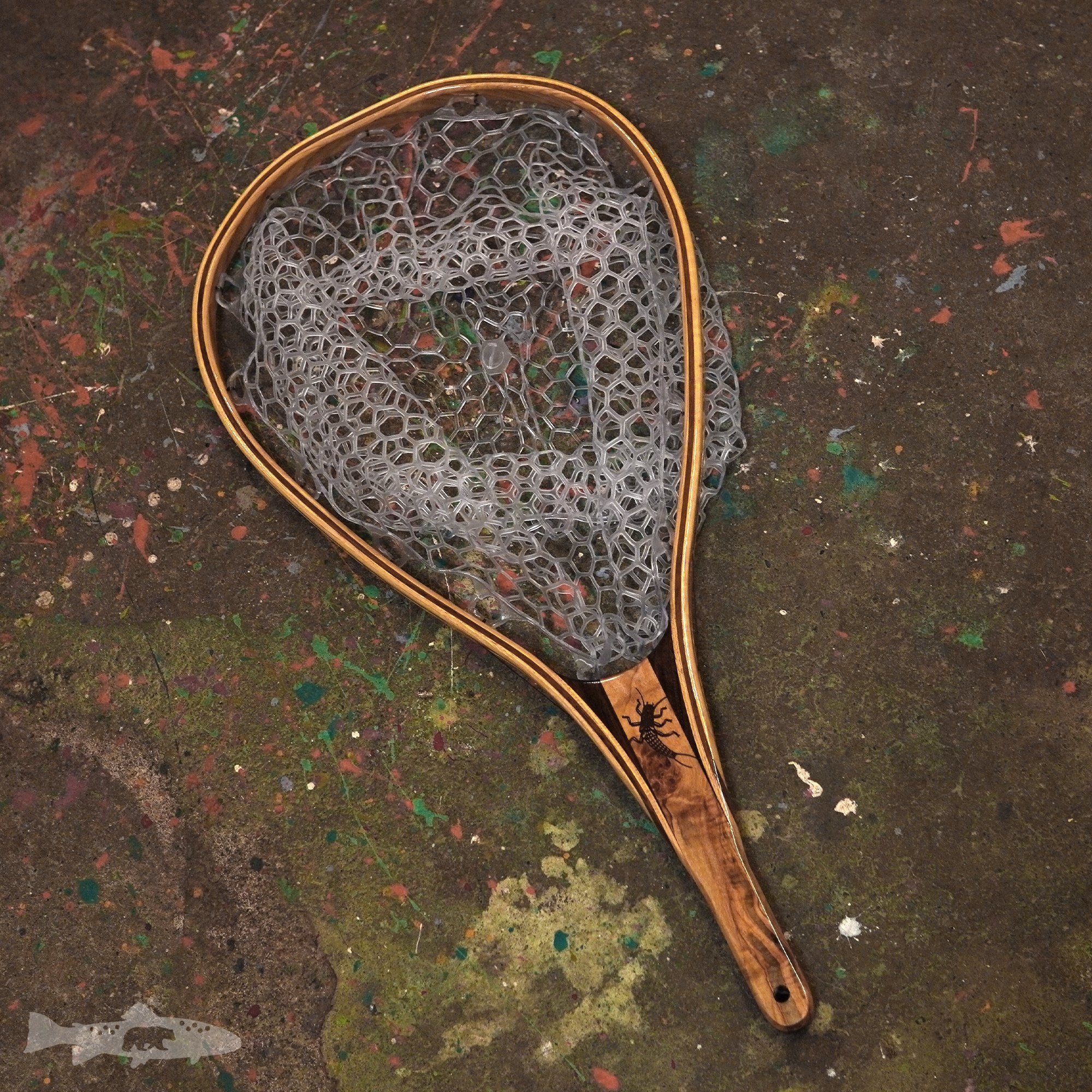 Custom Stonefly Engraved Fat Jake Flyfishing Landing Net (Copy)