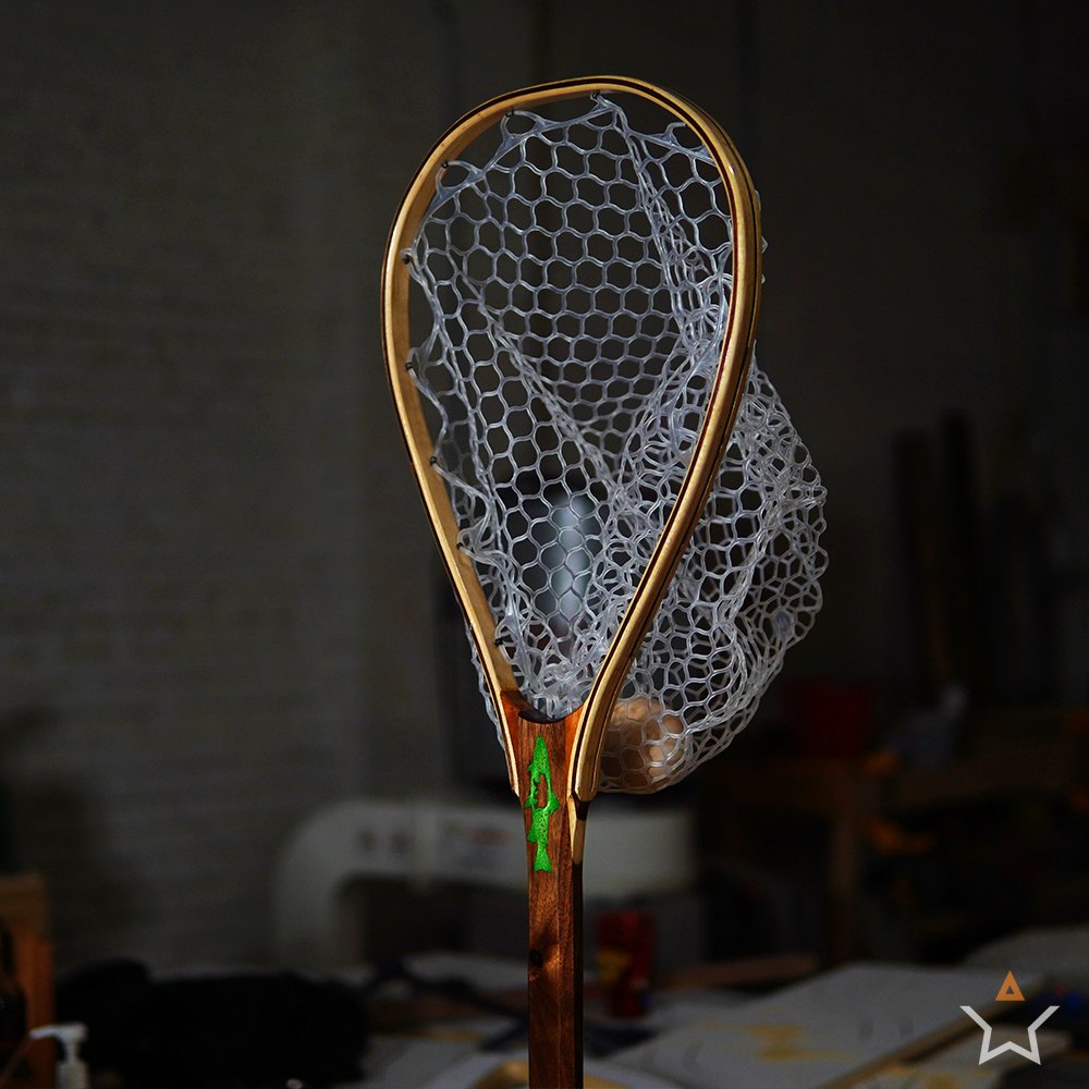 Little Dipper - One Color Epoxy Painted Inlay Wood Fly Fishing Net for  Trout Fishing Wood Fly Fishing net - Handcrafted Custom Fly Fishing net  made in the USA