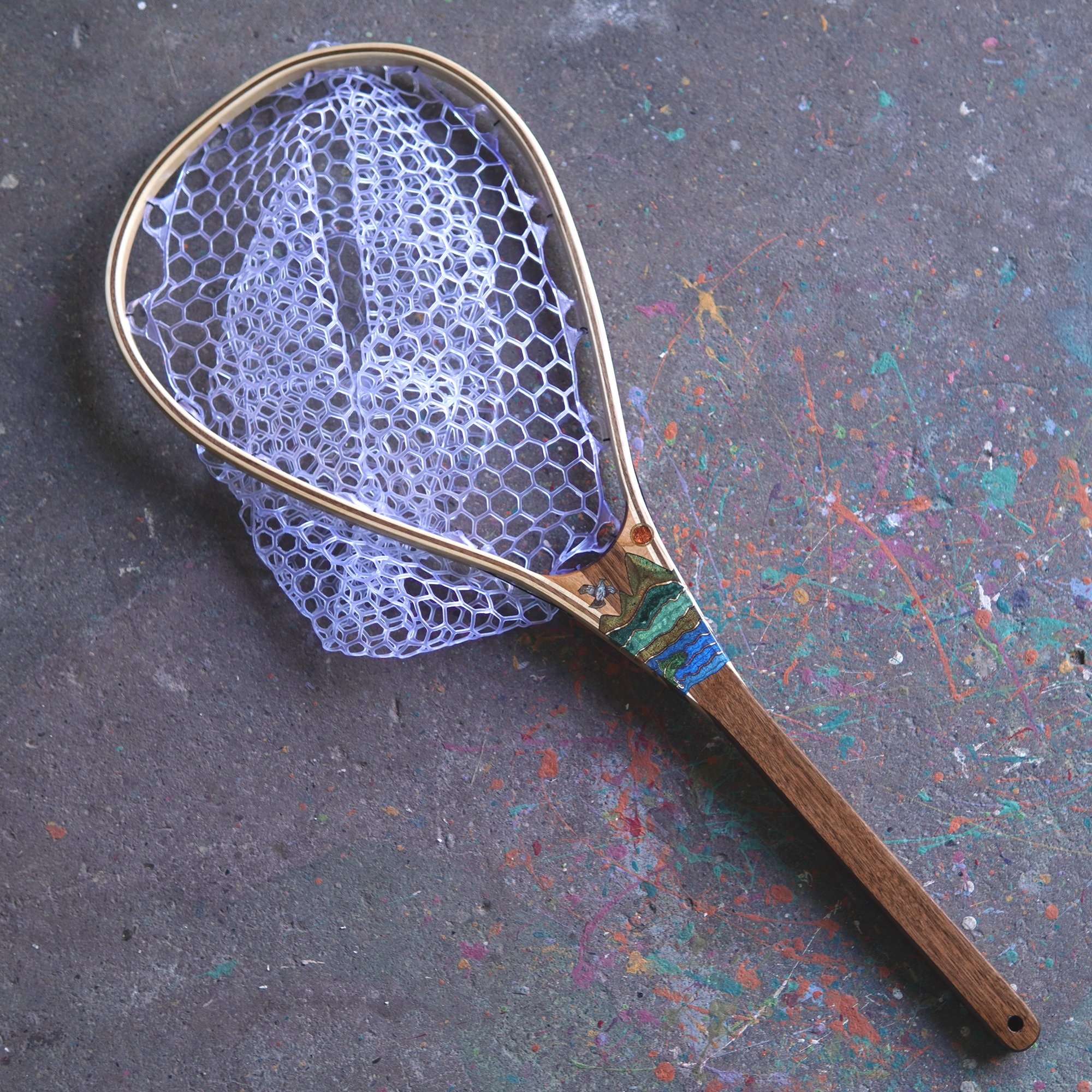 Steal Your Fish Engraved Handcrafted Landing Net - Made in