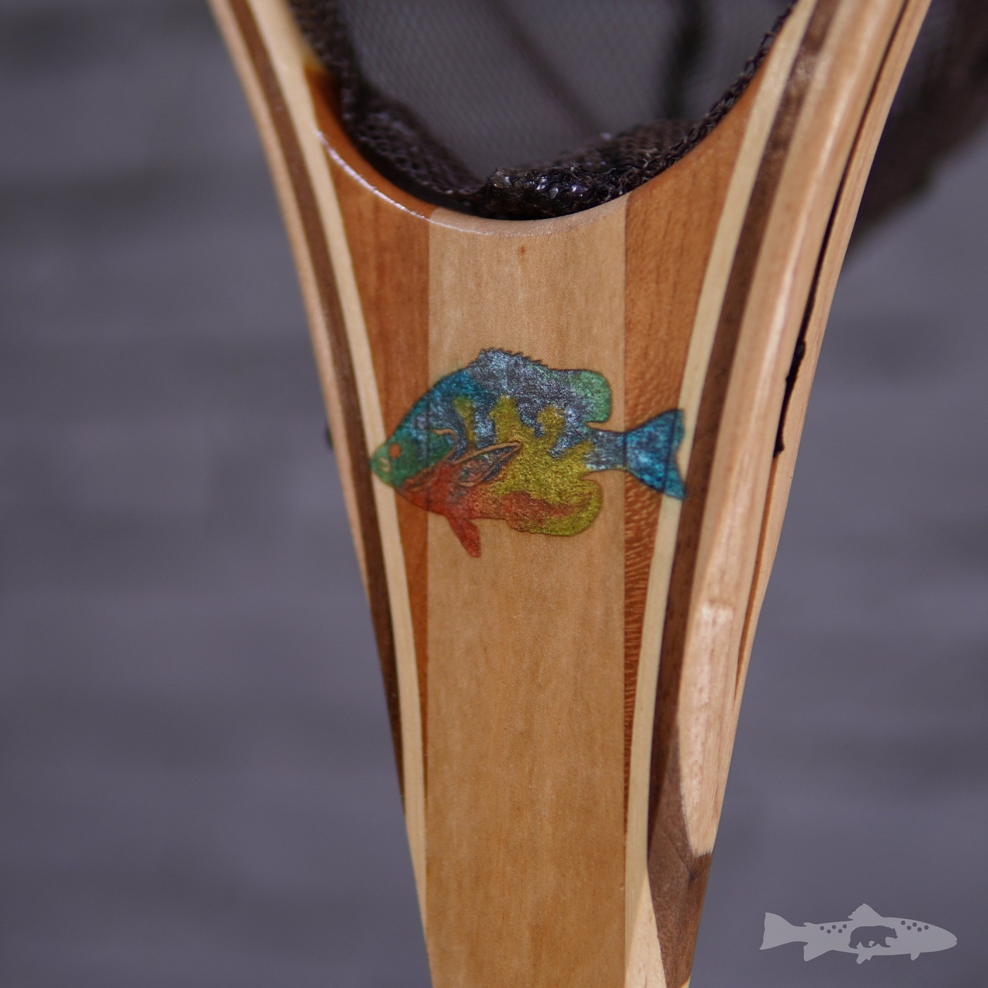 Little Dipper Flyfishing Landing Net with Blue Gill Epoxy Inlay (Copy)