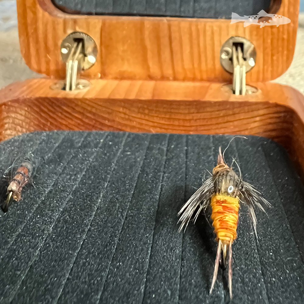 Maple Burl Custom Fly Box - Clamshell Wooden Fly Box Wood Fly Fishing net -  Handcrafted Custom Fly Fishing net made in the USA