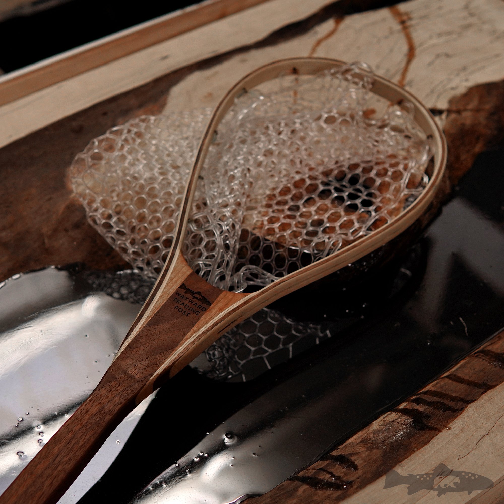 Classic Handcrafted Wood Landing Nets for Trout Fishing and Fly