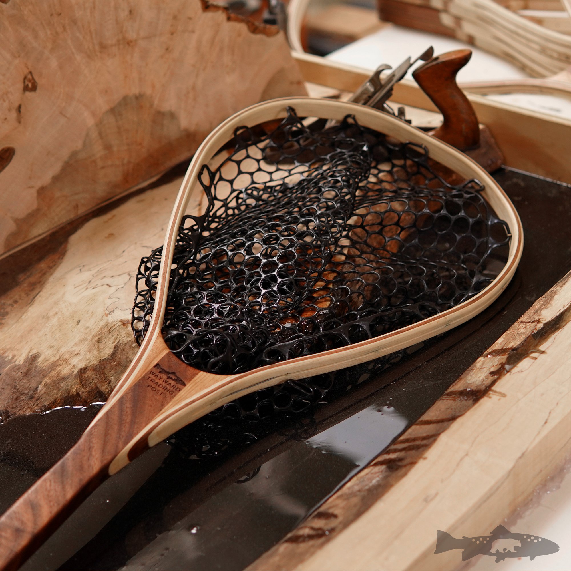 Classic Handcrafted Wood Landing Nets for Trout Fishing and Fly Fishing —  Wayward Handcrafted Fly Fishing Gear - made in Philadelphia USAWood Fly Fishing  net - Handcrafted Custom Fly Fishing net made