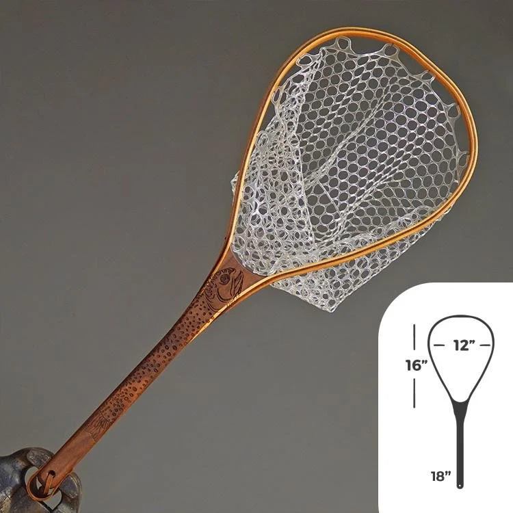 Wayward Makes handcrafted wood landing nets. This is the Fat Jake Wood Fly Fishing net - Handcrafted Custom Fly Fishing net made in the USA Wayward Makes handcrafted wood landing nets. This is the Fat Jake Wood Fly Fishing net - Handcrafted Custom Fly Fishing net made in the USA
