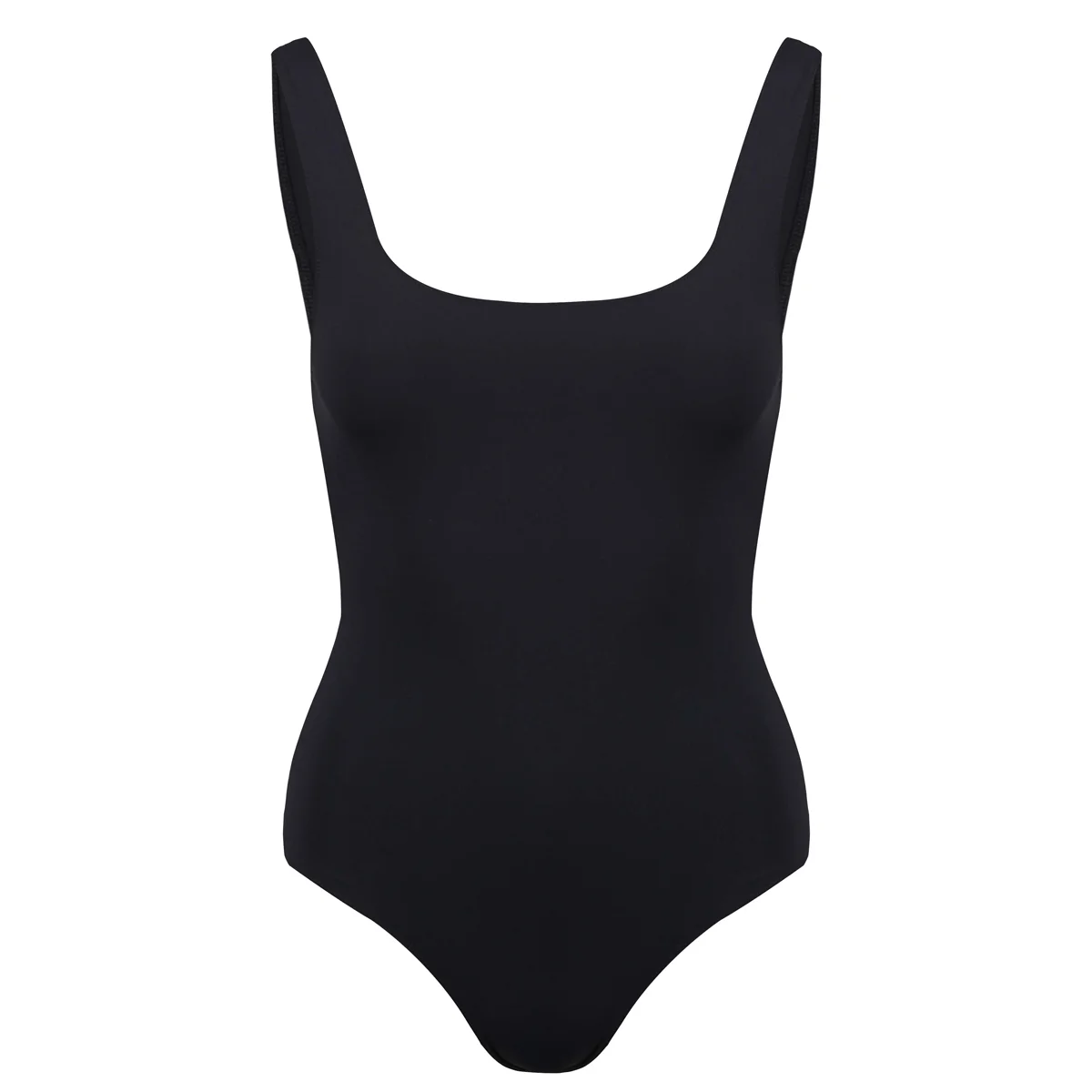 plain black swimsuit