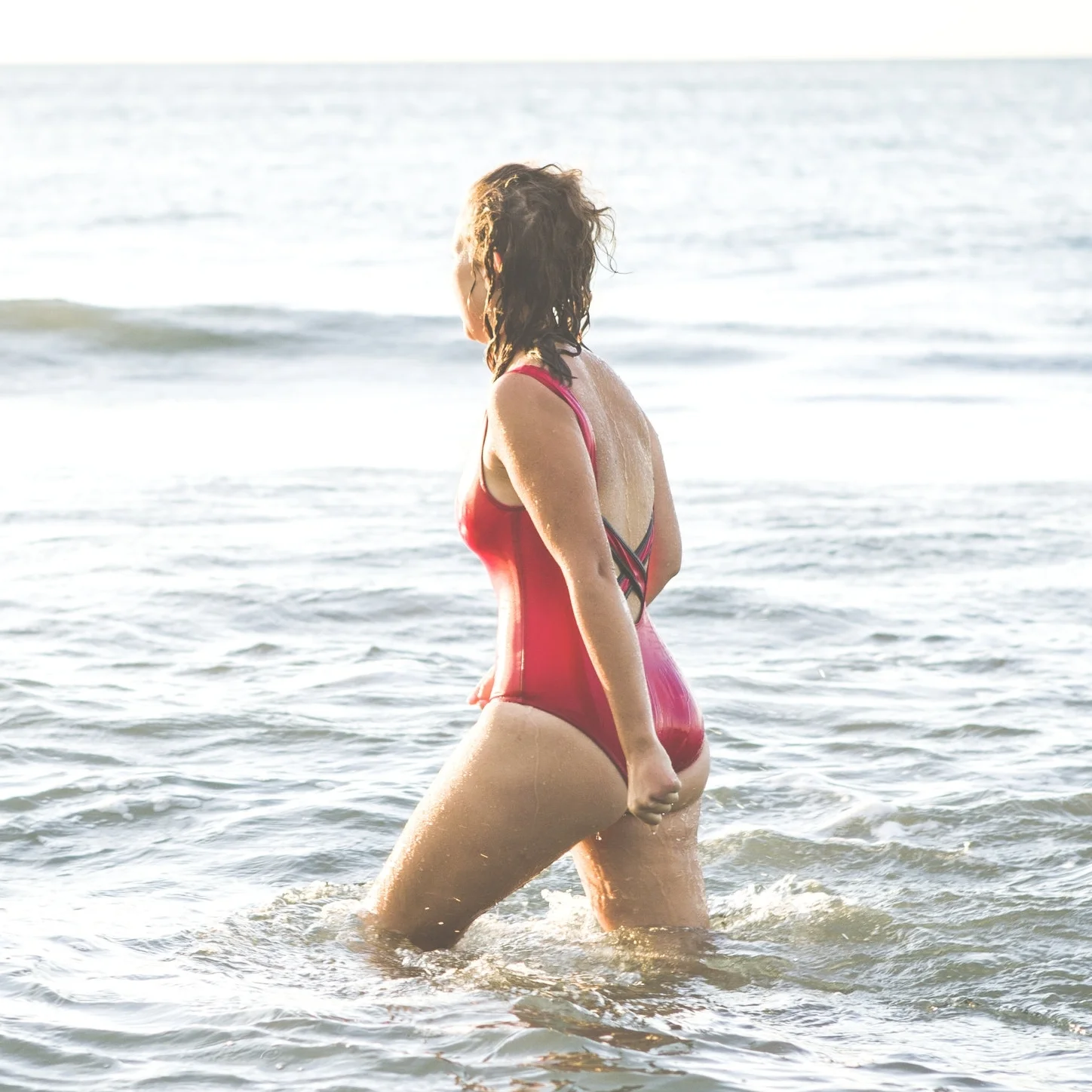 Davy J Red Swimsuit