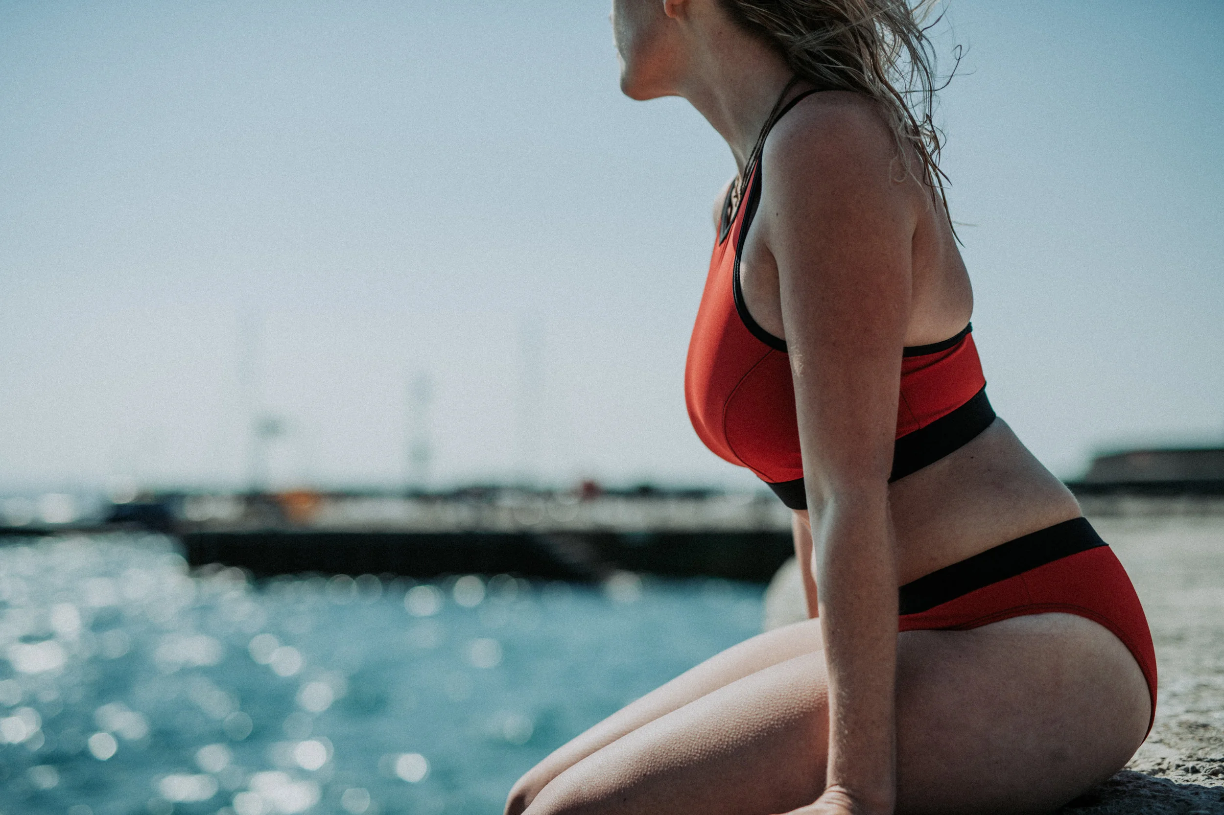 Davy J Red Crop Swimming set