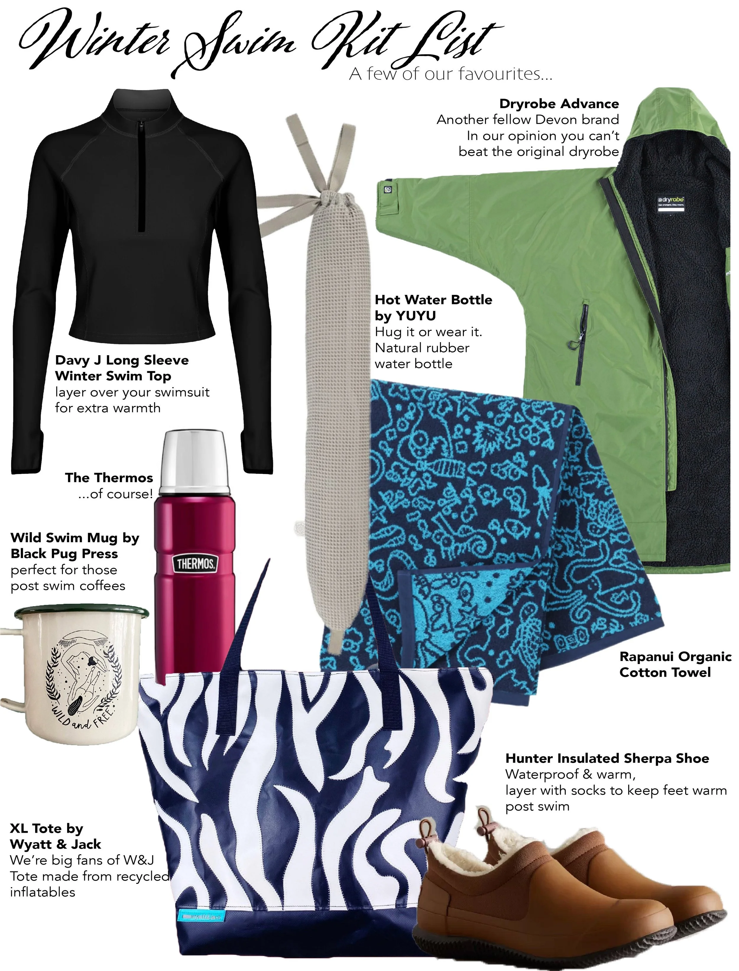 Winter Swim Kit List a few of our favourites