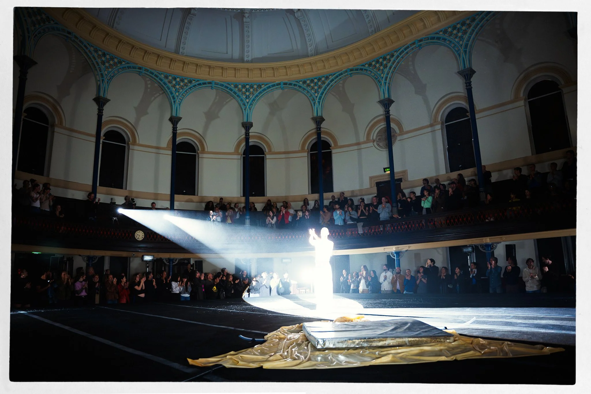 Lewis Walker receiving a standing ovation after debut performance of Bornsick for Serpentine Galleries