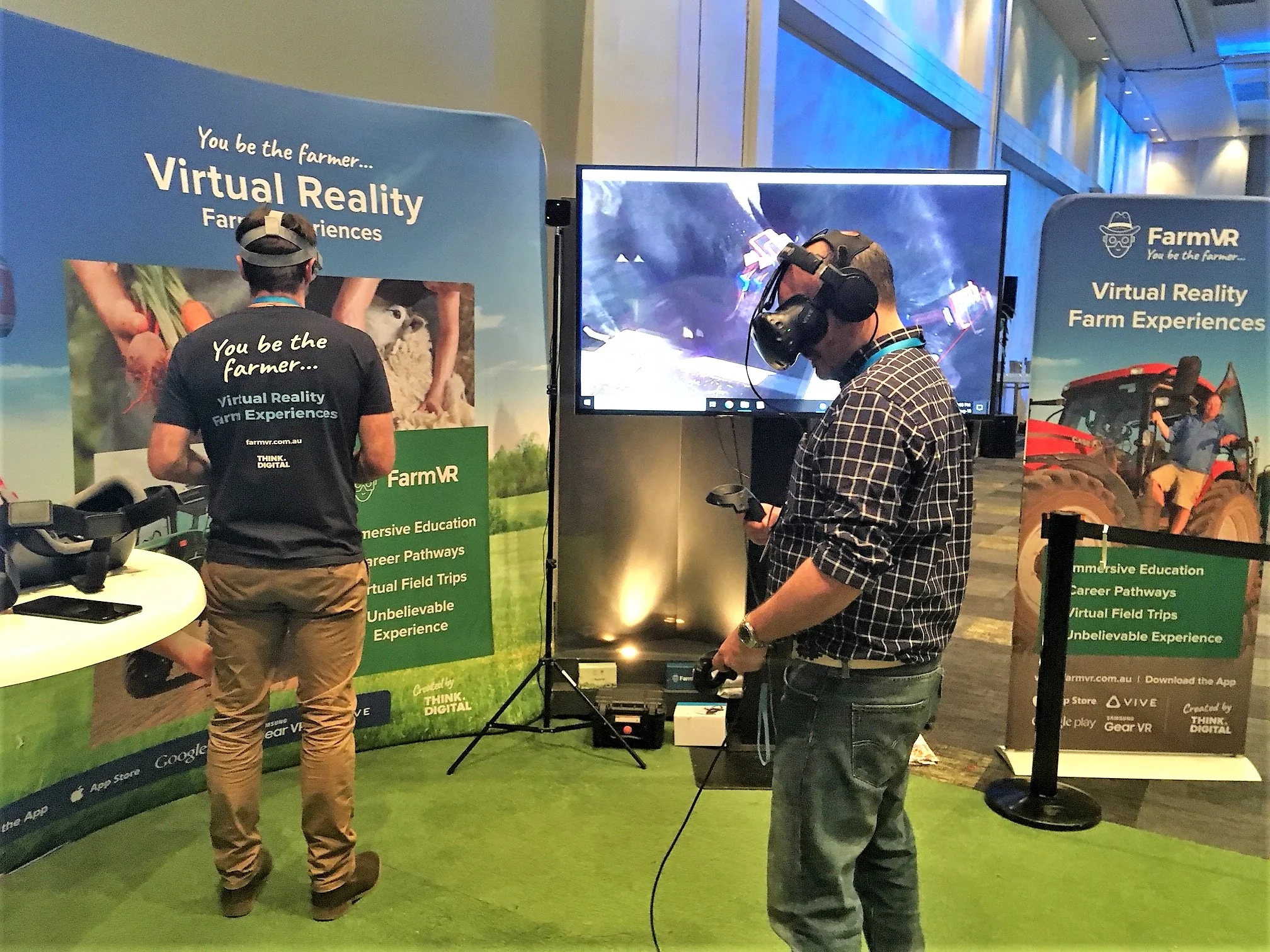 Virtual reality farm experiences were recently showcased at the CSIRO Agcatalyst event last month.