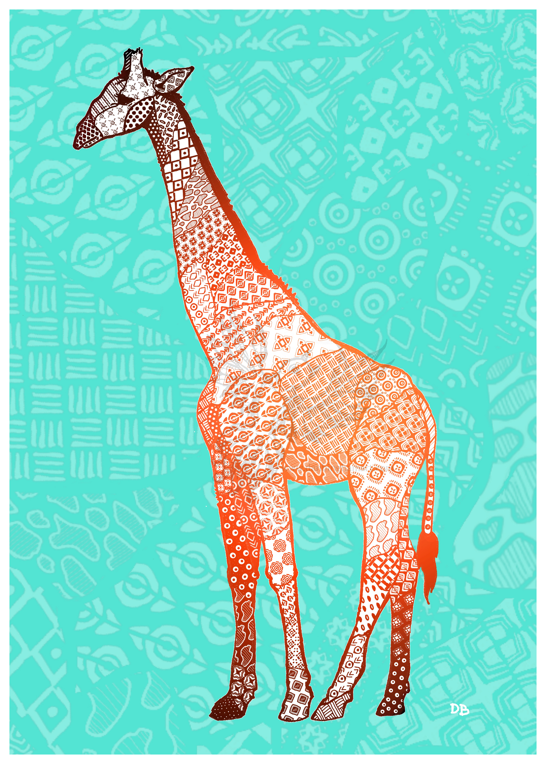 Zentangle Giraffe