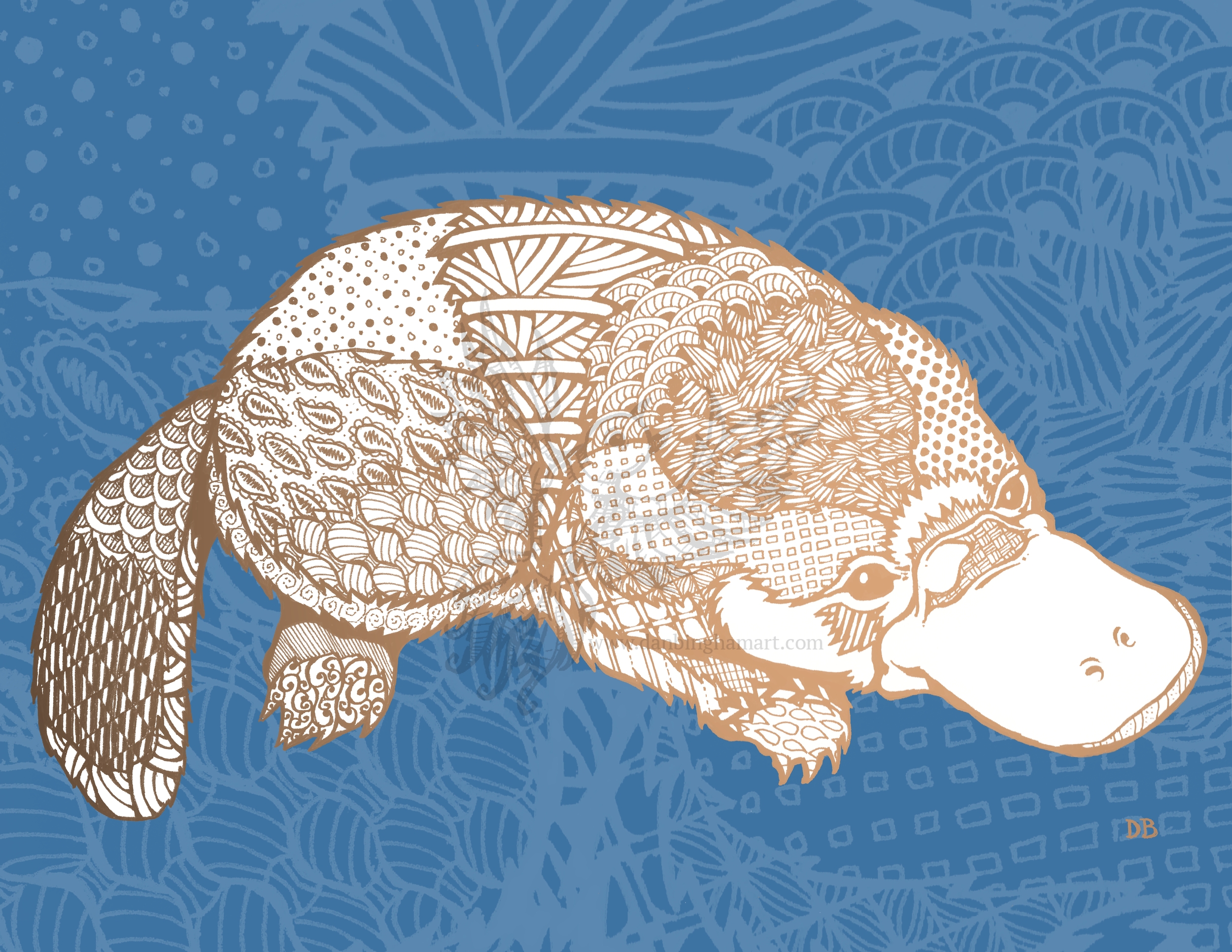 Zentangle Platypus (Pancake Variant)