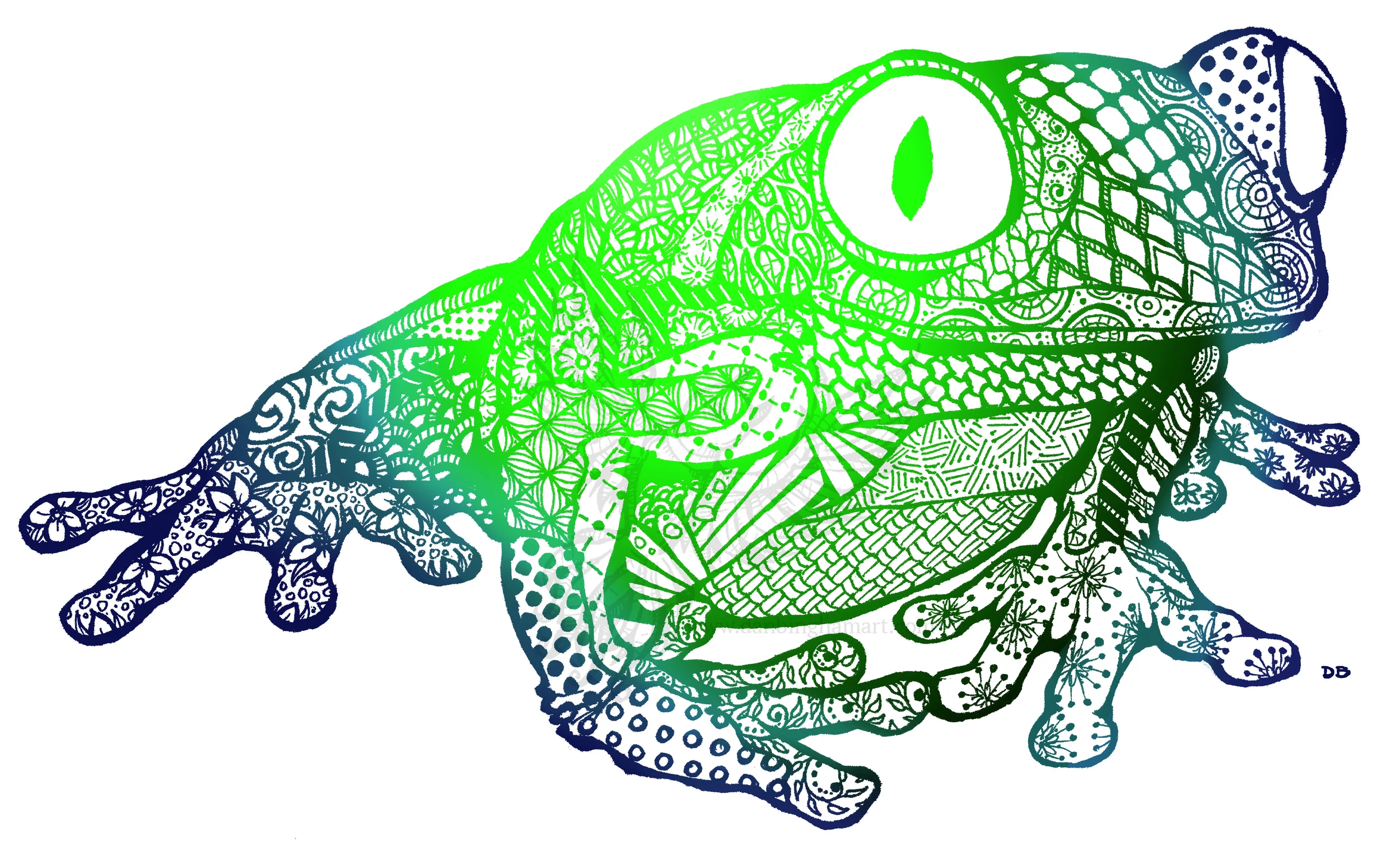 Zentangle Tree Frog