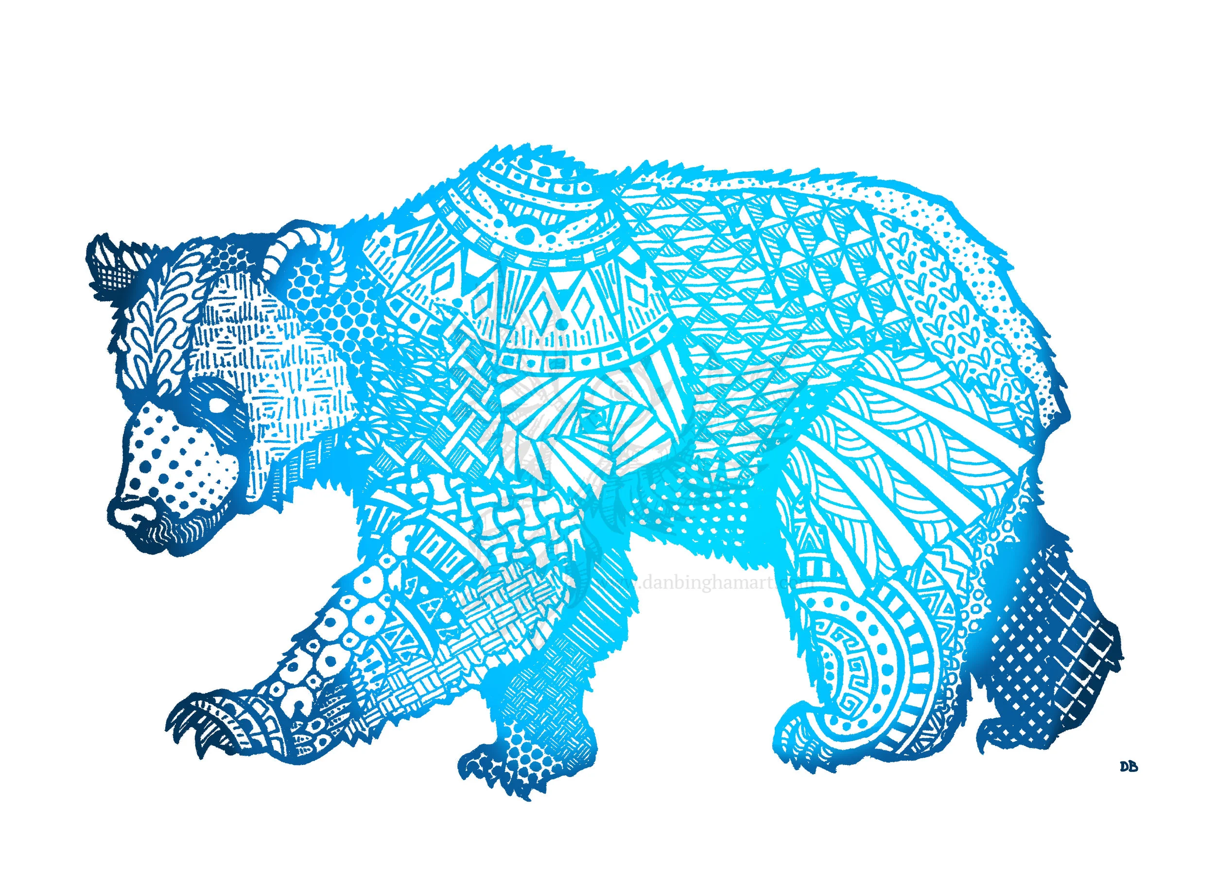 Zentangle Bear BLUE FIX WATERMARKED.jpg