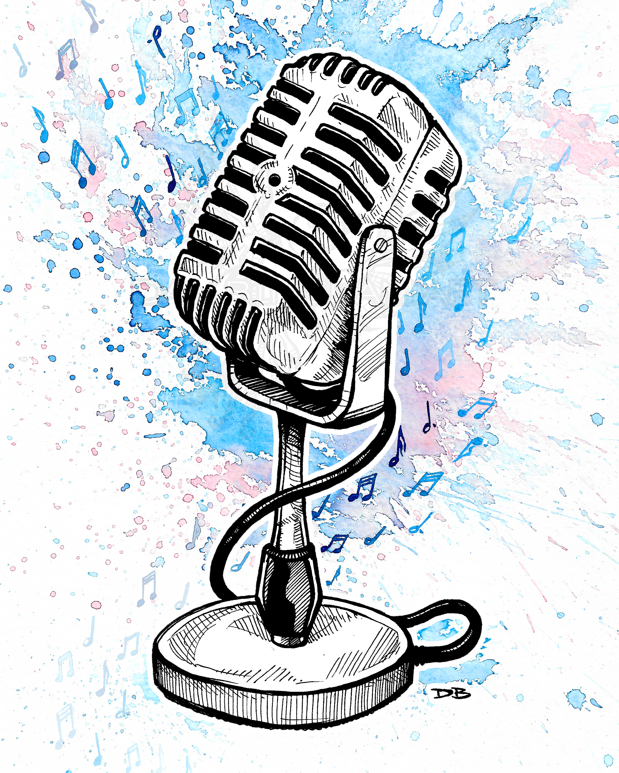 Vintage Microphone (Splash)