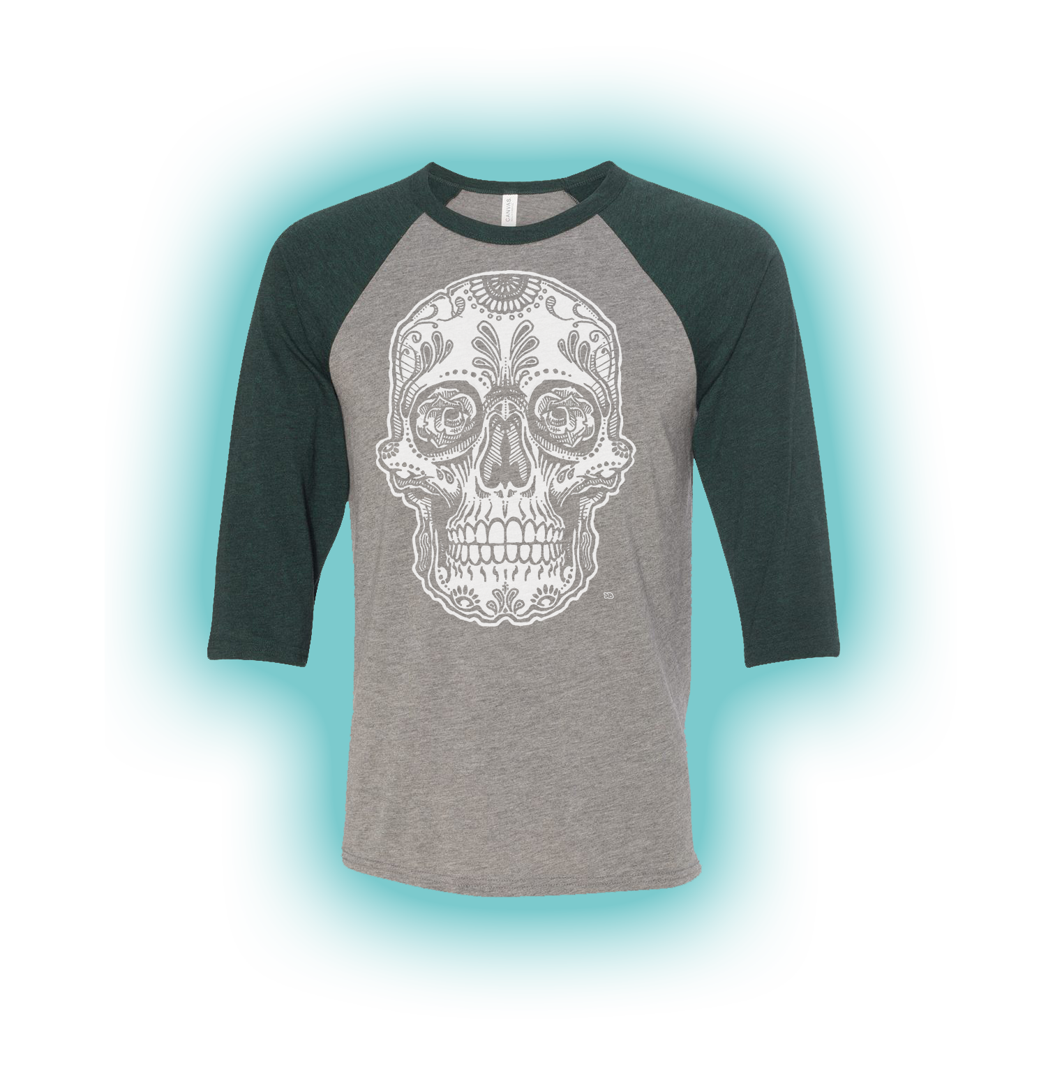 sugar skull baseball shirt.png