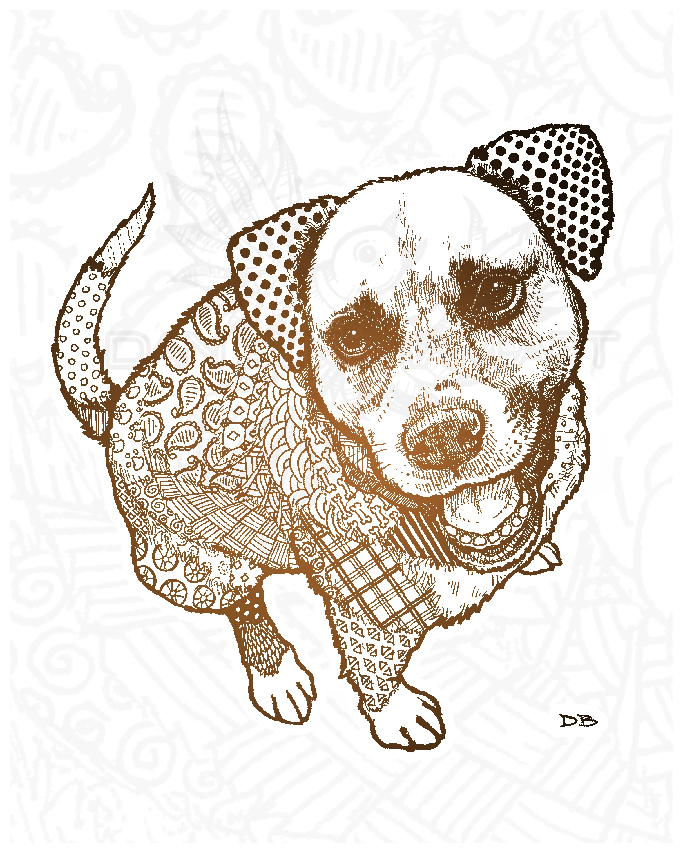 Peppa Zen Pet Portrait Commmission