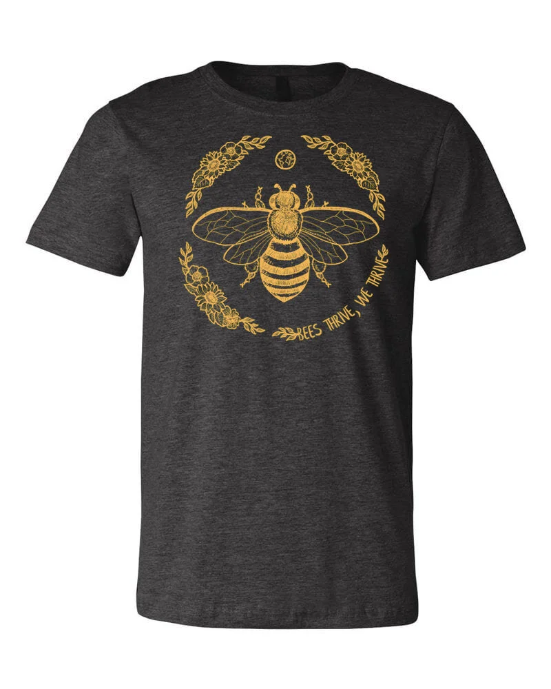 Bee bella Shirt Gold on Char.jpg