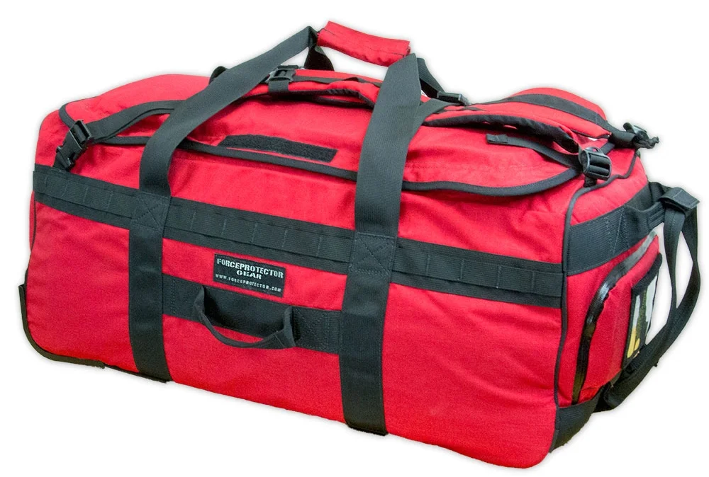 This large rolling duffle was specifically designed for civilian first responders to use in any location where large crowds typically gather.