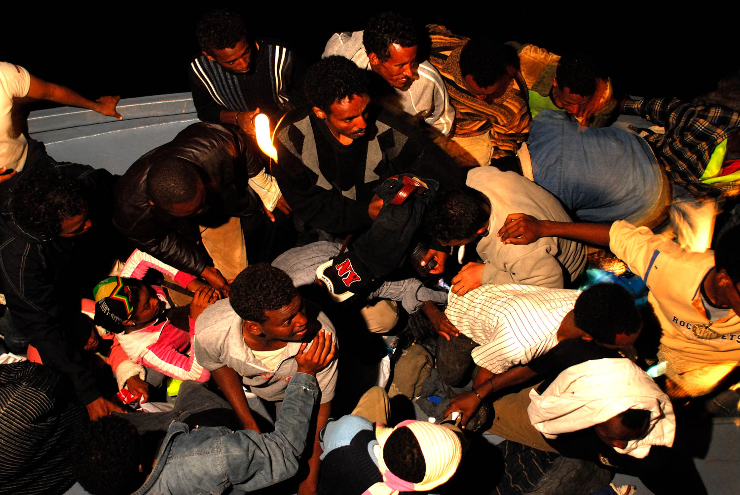 Sicily - Illegal Immigration - Night Rescue Operation