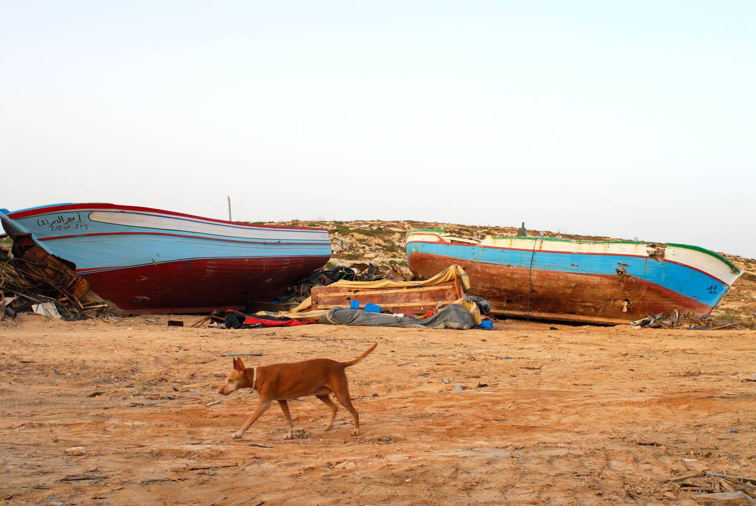 Sicily - Illegal Immigration - boat cemetry 3