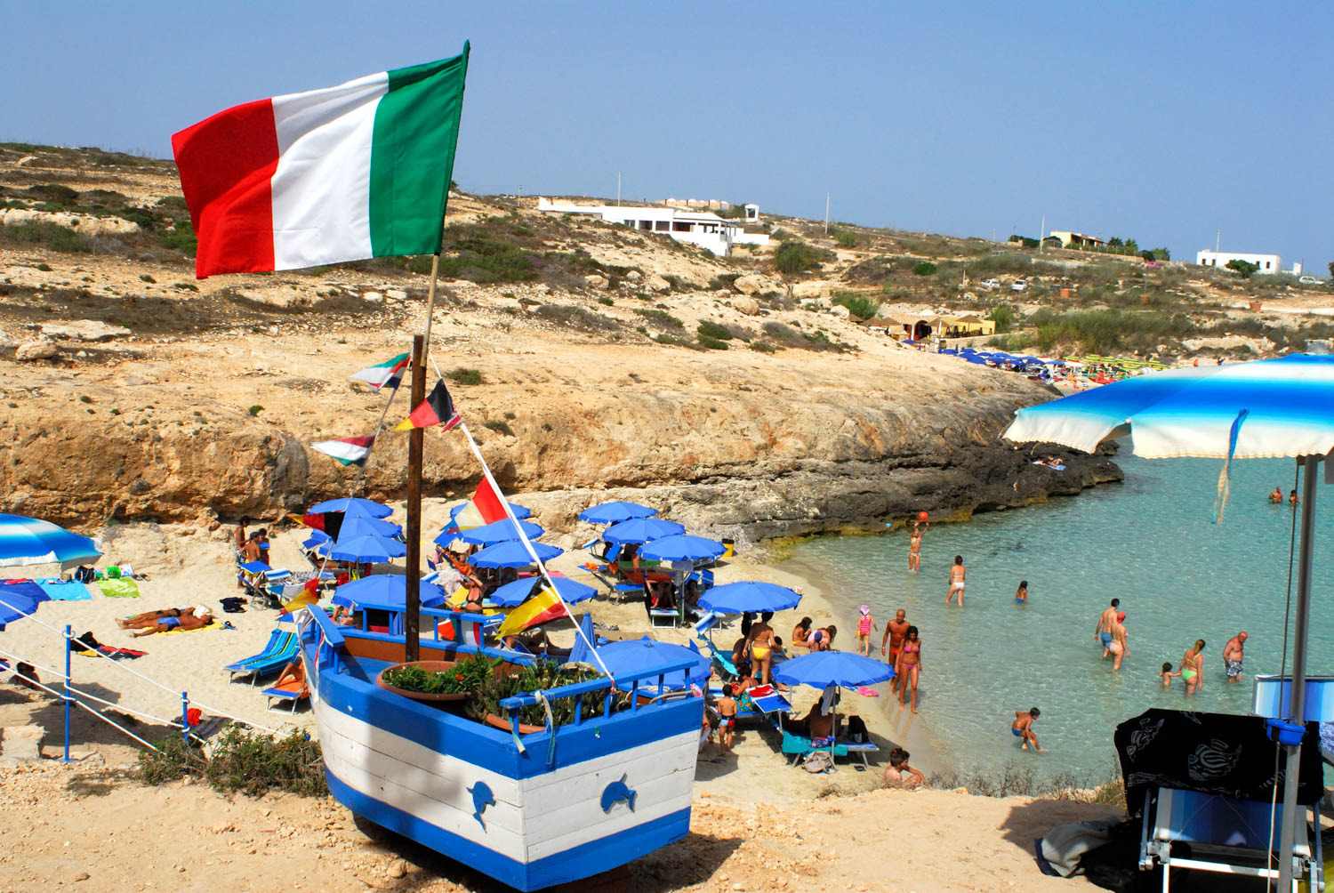 Sicily - Illegal Immigration - Cala Madonna Beach