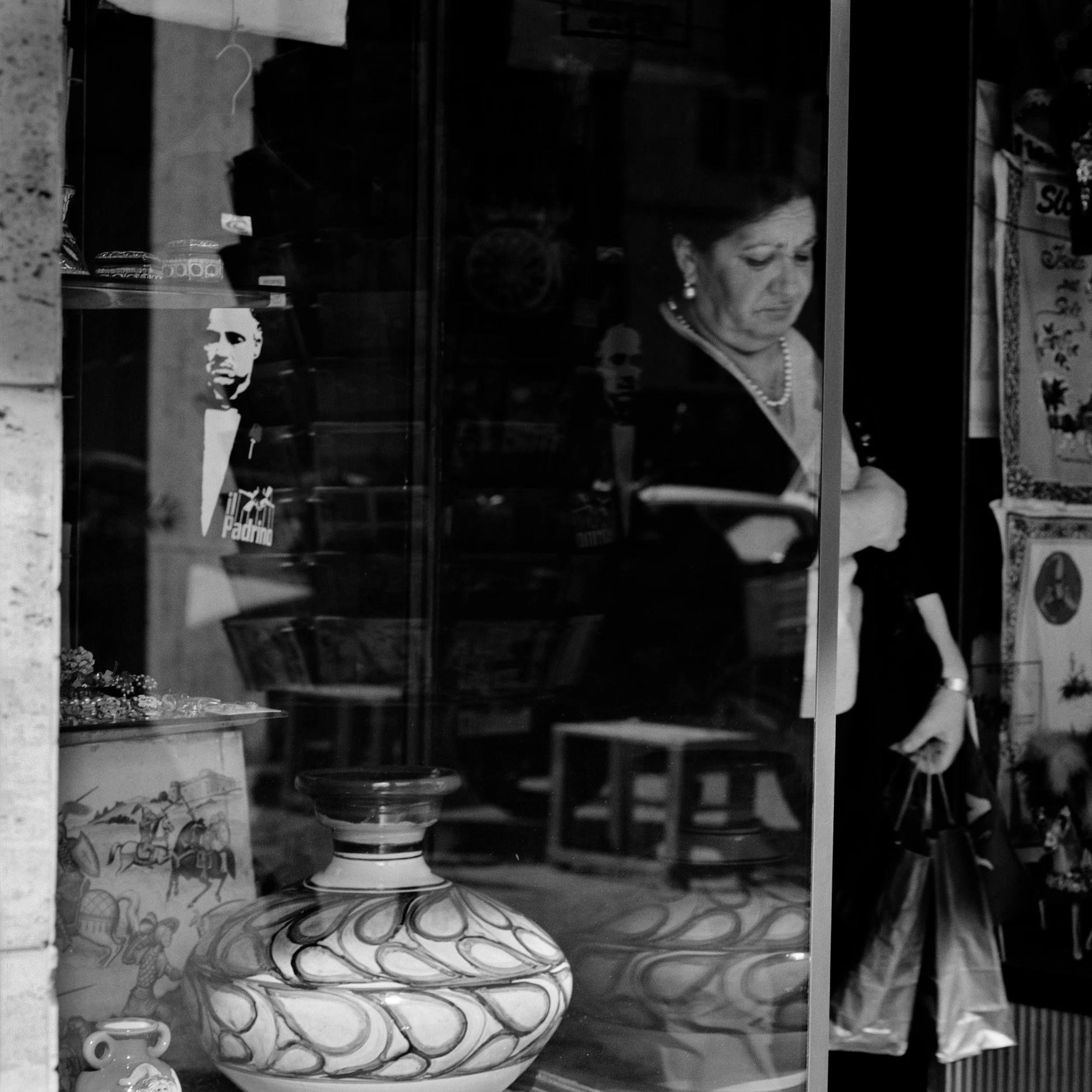  A tourist shop in Palermo selling Brando's Godfather effimera. Palermo July 2009 