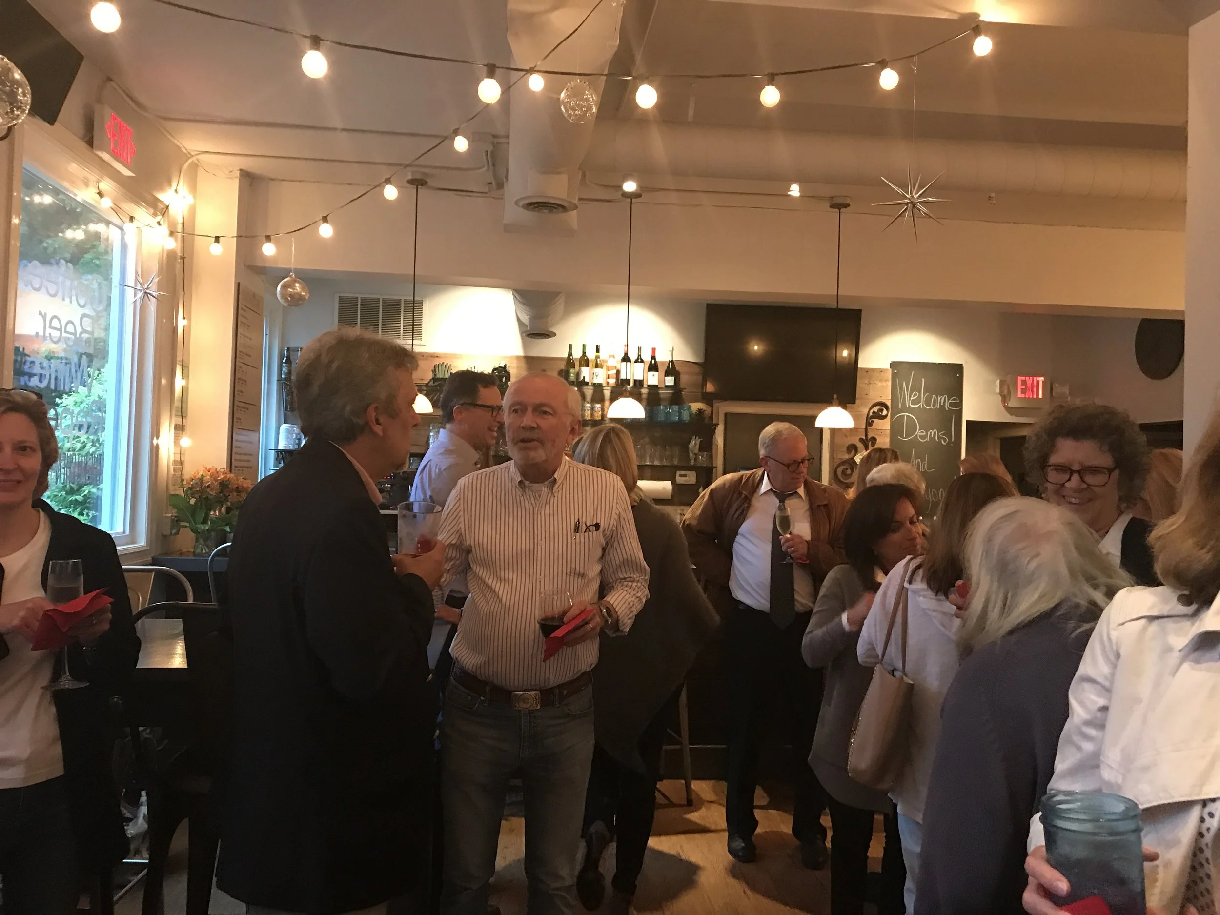Pound Ridgers mingle at the Kitchen Table.