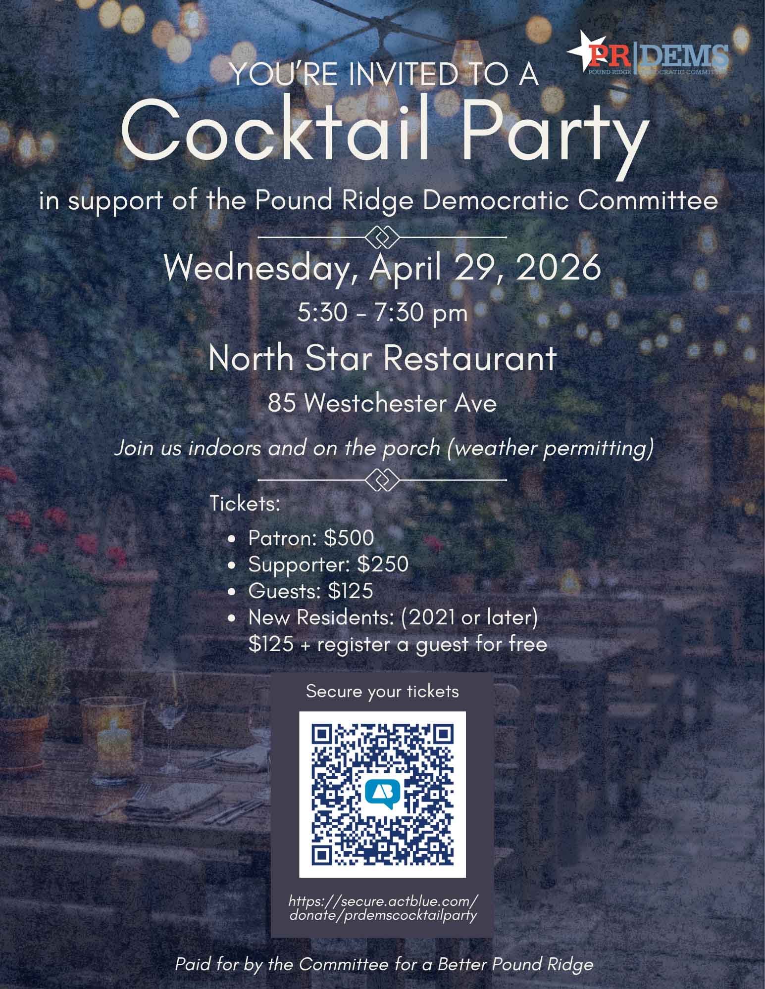 Cocktail Party in Support of the PRDC