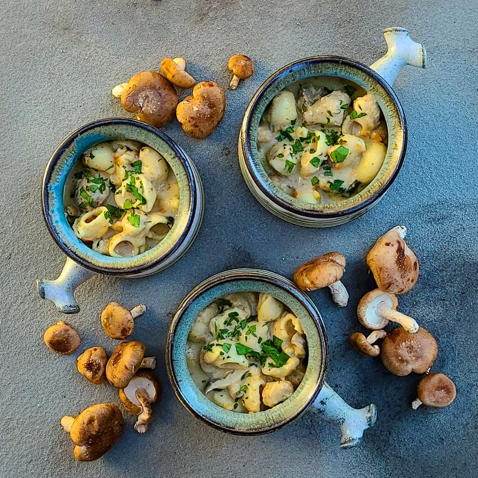 'Creamy' Pasta with Sausage and Mushrooms