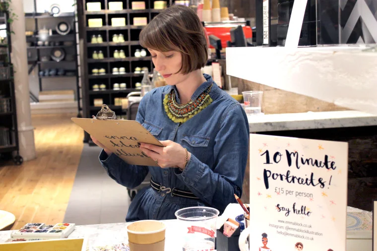 Emma Block Live Fashion Illustration at West Elm