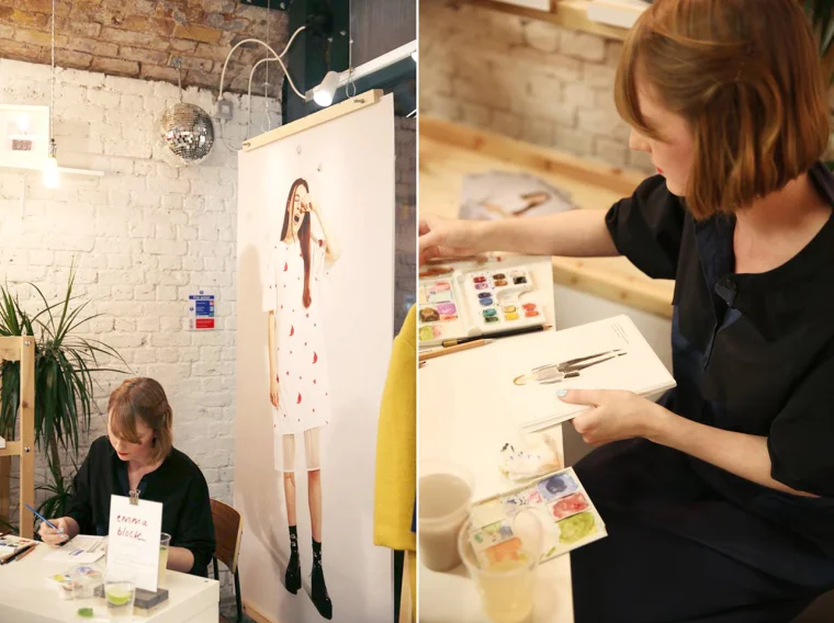 Emma Block Live Fashion Illustration at Whitepepper