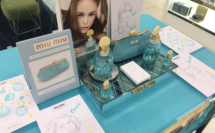 Live illustration with Miu Miu Willa Gebbie
